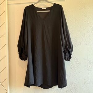 Maurices Black Long Puff Sleeve Mini Dress Size XL